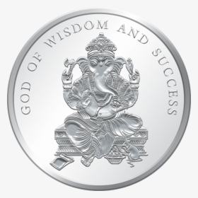 Transparent Coins Png - Lord Ganesh Silver Coin, Png Download, Transparent PNG