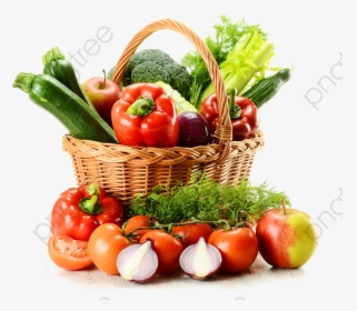 Basket Of Fruits And Vegetables Png - Vegetables In Basket Images Hd, Transparent Png, Transparent PNG