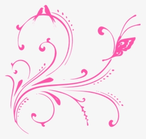 Transparent Swirls Clipart - Vector Pink Butterfly Png, Png Download, Transparent PNG
