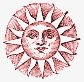 Transparent Half Sun Png - Vintage Sun Png, Png Download, Transparent PNG
