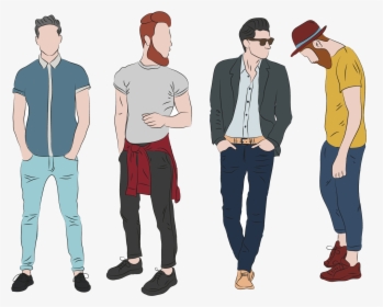 Fashion Men Illustration Design Clothing Formal Clipart - Men Clothes Vector Png, Transparent Png, Transparent PNG