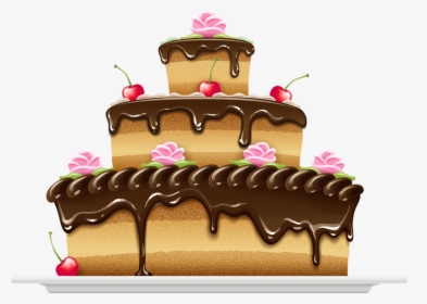 Transparent Happy Birthday Cake Clipart - Transparent Transparent Background Cake Png, Png Download, Transparent PNG