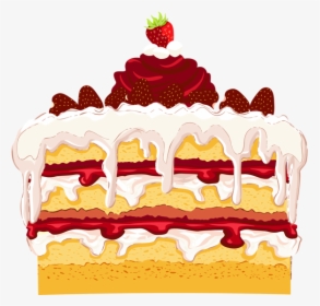 Strawberry Cake Png Clipart - Strawberry Cake Clip Art, Transparent Png, Transparent PNG