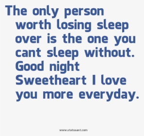 Good Night Inspirational Quotes - Love You Sleep Well, HD Png Download, Transparent PNG