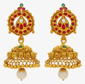 Earrings Ear193062 - Gold Earring Anjali Jewellers, HD Png Download, Transparent PNG