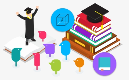 Graphic Showing Texthelper Icons With A Graduate Who - Higher Education, HD Png Download, Transparent PNG