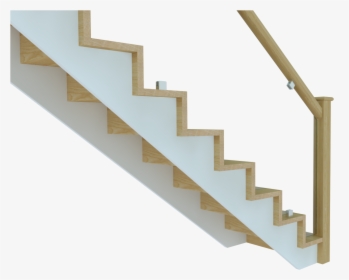Transparent White Stairs Png - Modern Cut String Stair, Png Download, Transparent PNG