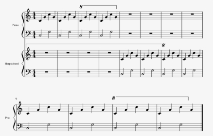 Text Ottava Changes To Symbol After Hiding Empty Staves - Sheet Music, HD Png Download, Transparent PNG