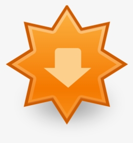 Download, Arrow, Down, Star, Badge, Orange, Icon - Paper Mario The Thousand Year Door Bristle, HD Png Download, Transparent PNG