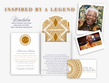 Madiba Inspired Wedding Invitation - South African Wedding Invitations, HD Png Download, Transparent PNG