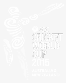 White 2015 Cricket World Cup Logo - Icc Cricket World Cup 2015, HD Png Download, Transparent PNG