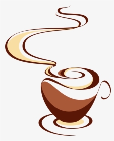 Svg Royalty Free Stock Cup Cappuccino Tea Hand - Cup Coffee Drawing, HD Png Download, Transparent PNG
