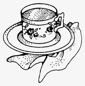 Free Vector Cup Of Tea Clip Art - Tea Cup Coffee Black And White Clipart, HD Png Download, Transparent PNG