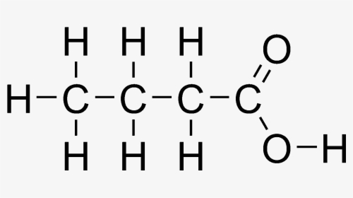 Butanoic Acid Displayed Formula, HD Png Download, Transparent PNG