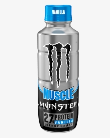 Monster Muscle Vanilla Energy Shake 15 Oz Plastic Bottles - Monster Energy Drink Vanilla, HD Png Download, Transparent PNG