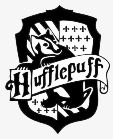 hogwarts house crests black and white