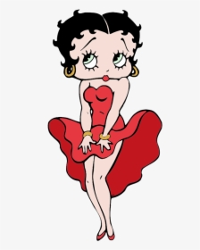 Betty Boop Red Dress Transparent Png Image - Betty Boop Png, Png Download, Transparent PNG