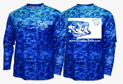 Performance Fishing Shirt Camo Blue - Blue Camo Fishing Shirts, HD Png Download, Transparent PNG