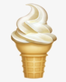 Ice Cream Emoji Png - Vanilla Ice Cream Gif, Transparent Png, Transparent PNG