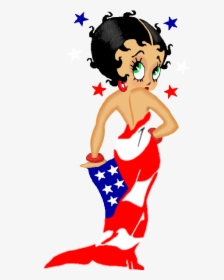 Betty Boop American Flag Dress, HD Png Download, Transparent PNG
