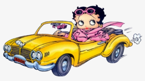 Transparent Clipart Voiture - Betty Boop In A Car, HD Png Download, Transparent PNG