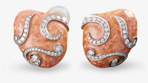 Elizabeth Gage Gold, Enamel And Diamond Earrings - Earrings, HD Png Download, Transparent PNG