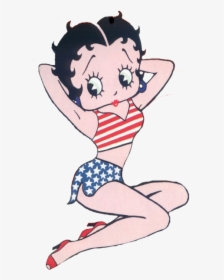 Betty Boop Americas Sweetheart - Betty Boop American Flag, HD Png Download, Transparent PNG