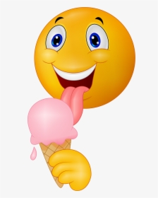 Ice Cream Cone Emoji 181 Decal - Cartoon Licking Ice Cream, HD Png Download, Transparent PNG