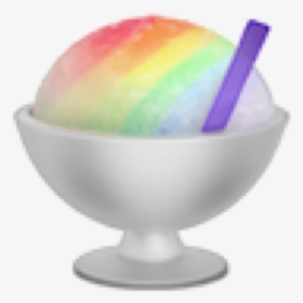 Shaved Rainbow Ice Cream Emoji🍧🌈 - Ice Cream, HD Png Download, Transparent PNG