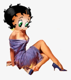 Betty Boop Sitting On Chair, HD Png Download, Transparent PNG