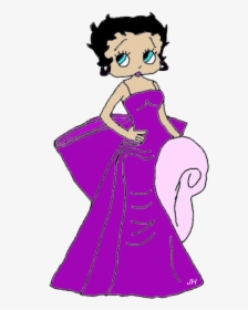 Hand Drawn Betty Boop Blue Gown Free To Use - Cartoon, HD Png Download, Transparent PNG