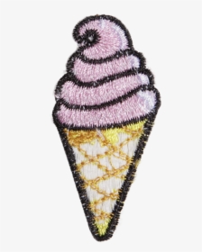 Cartoon Custom Ice Cream Pattern Embroidery Patch - Ice Cream Cone, HD Png Download, Transparent PNG