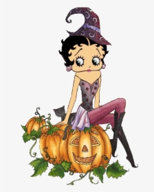 Simpática Brujita Boop Gif, Betty Boop Halloween, Gif - Halloween Pics Betty Boop, HD Png Download, Transparent PNG