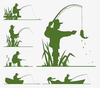 Fishing Silhouette Clip Art - Silhouette, HD Png Download, Transparent PNG