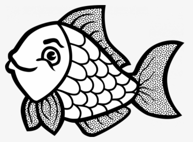 Clip Art Colourful Fish - Fish Clipart Black And White, HD Png Download, Transparent PNG