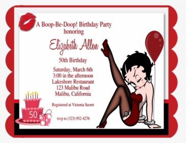 Betty Boop Invitations, HD Png Download, Transparent PNG