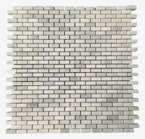 Micro Brick Pearl White Honed - Beveled Subway Tile With Grey Grout Bathroom, HD Png Download, Transparent PNG