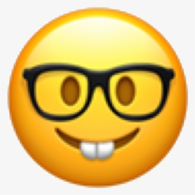 #emoji #emojicon #emote #face #emojiface #nerd #nerdy - Nerd Face Emoji, HD Png Download, Transparent PNG