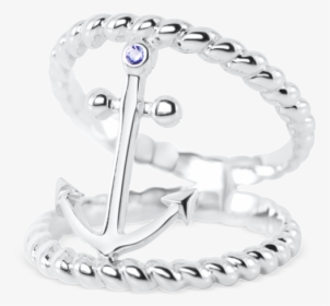 Anchor Double Rope Ring - Body Jewelry, HD Png Download, Transparent PNG