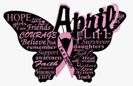 Breast Cancer Courage Personalize Butterfly Poster - Illustration, HD Png Download, Transparent PNG