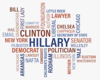 Clinton Hilary Foundation - Hillary Clinton Wordle, HD Png Download, Transparent PNG