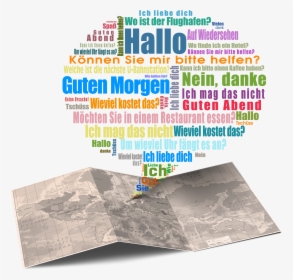 Useful German Travel Phrases Word Cloud - Word Clouds In Spanish, HD Png Download, Transparent PNG