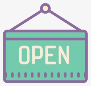 There Is A Rectangle That Says The Words Open On It - Icon, HD Png Download, Transparent PNG