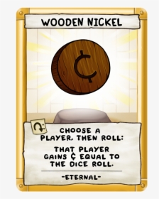 Wooden Nickel - Binding Of Isaac Four Souls Loot Card, HD Png Download, Transparent PNG