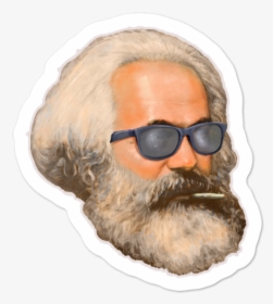 Karl Marx Smoking A Fatty Sticker - Portrait Of Karl Marx, HD Png Download, Transparent PNG