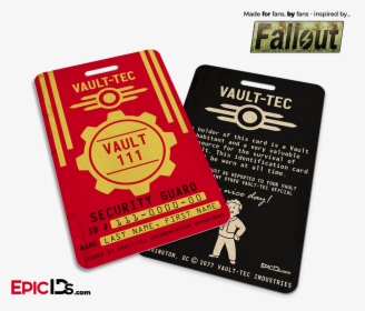 Vault Security Guard Fallout - Fallout 4 Vault Tec Key Card, HD Png Download, Transparent PNG