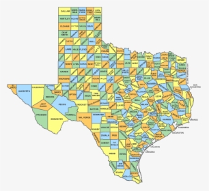 Texas Counties Map 2 Large Map - Texas Map Red River, HD Png Download, Transparent PNG