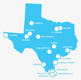 Texas Map - Texas Houston On Map, HD Png Download, Transparent PNG