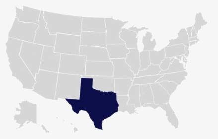 Usa Map With Texas In Blue - State 2017 Property Tax By State, HD Png Download, Transparent PNG