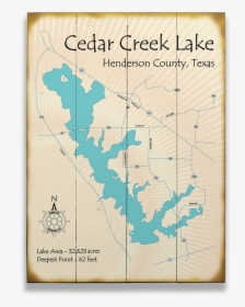 Cedar Creek Lake Map, HD Png Download, Transparent PNG